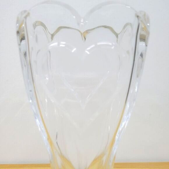 Vintage Crystal Heart Ruffle Square Sweetheart Vase - Picture 5 of 13